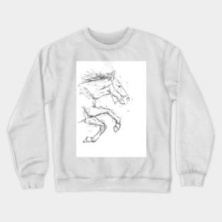 Jumping horse drawing Crewneck Sweatshirt